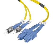 Belkin Singlemode Duplex Fiber Patch Cable ST - ST 3.28 ft Fiber Optic Network Cable for Network Device - First End: 2 x ST/PC Network - Male - Second End: 2 x SC/PC Network - Male - Patch Cable - Duplex - 8.3/125 &micro;m - Yellow - 1 Each