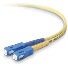 Belkin Singlemode Duplex Fiber Patch Cable SC - SC 3.28 ft Fiber Optic Network Cable for Network Device - First End: 2 x SC/PC Network - Male - Second End: 2 x SC/PC Network - Male - Patch Cable - Duplex - 8.3/125 &micro;m - Yellow - 1 Each