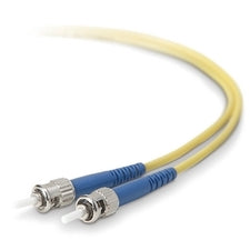 Belkin Fiber Optic Duplex Patch Cable 16.40 ft Fiber Optic Network Cable for Network Device - First End: 2 x ST Network - Male - Second End: 2 x ST Network - Male - Patch Cable - 8.3/125 &micro;m - Yellow - 1 Each