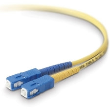 Belkin Singlemode Duplex Fiber Patch Cable SC - SC 32.81 ft Fiber Optic Network Cable for Network Device - First End: 2 x SC/PC Network - Male - Second End: 2 x SC/PC Network - Male - Patch Cable - Duplex - 8.3/125 &micro;m - Yellow - 1 Each