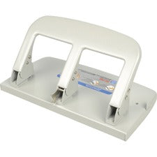 CARL Heavy-duty 3-Hole Punch with Tray 3 Punch Head(s) - 40 Sheet of 20lb Paper - 9/32" Punch Size - Silver