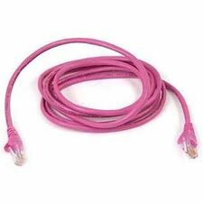 Belkin RJ45 Category 6 Snagless Patch Cable 1 ft Category 6 Network Cable - First End: 1 x RJ-45 - Male - Second End: 1 x RJ-45 - Male - Patch Cable - Pink - 1 Each