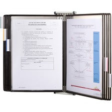 Djois by Tarifold Wall-Mountable Antimicrobial Reference Display Unit Support Letter 8.50" x 11" Media - Clear, Black - Metal - 1 Each