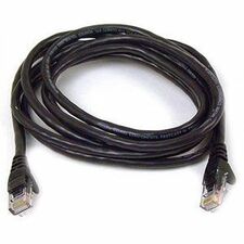 Belkin RJ45 Category 5e Snagless Patch Cable 12 ft Category 5e Network Cable - First End: 1 x RJ-45 - Male - Second End: 1 x RJ-45 - Male - Patch Cable - Black - 1 Each