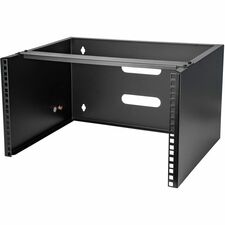 StarTech.com 6U Wall-Mounting Bracket for Patch Panel - 13.78 in. Deep For Rack - Wall Mountable Open Frame - 2 Post - Black - Steel - 44.20 lb Maximum Weight Capacity