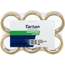 Tartan General-Purpose Packaging Tape 54.60 yd Length x 1.88" Width x 1.9 mil Thickness - 3" Core - Clear - Rubber Resin Backing - Nick Resistant, Abrasion Resistant, Moisture Resistant, Scuff Resistant, Tear Resistant, Split Resistant, Slip Resistant - F