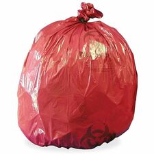 Medegen MHMS Red Biohazard Infectious Waste Liners 7 gal Capacity - 24" Length x 24" Width x 1.20 mil (30 Micron) Thickness - Red - 50 / Box