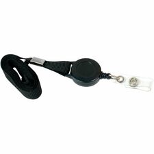 SICURIX Lanyard Card Reel 36" Length - Black - 12 / Pack