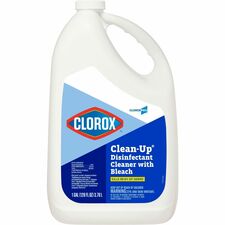CloroxPro&trade; Clean-Up Disinfectant Cleaner with Bleach Refill 128 fl oz (4 quart) - Original Scent - Recommended For: Stain Remover, Odor Remover, Mold Remover, Bacteria Remover, Mildew Remover, Grease Remover, Dirt Remover, Grime Remover, Soap Scum R