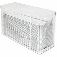 Kantek Paper Towel Dispenser C Fold, Multifold Dispenser - 11.5" Height x 6.8" Width x 4.1" Depth - Acrylic - Clear - 1 Each