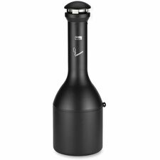 Rubbermaid Commercial Traditional Smoking Receptacle 4.10 gal Capacity - 39" Height x 13" Width - Metal - Black - 1 Each