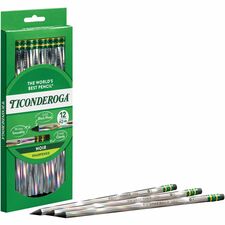 Ticonderoga Noir Pre-Sharpened No. 2 Pencils Black Lead - #2 - 1 Dozen