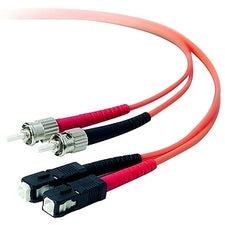 Belkin Fiber Optic Duplex Patch Cable 49.21 ft Fiber Optic Network Cable - First End: 2 x ST - Male - Second End: 2 x SC Network - Male - Patch Cable - 62.5/125 &micro;m - Orange - 1 Each