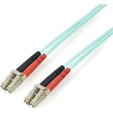 StarTech.com 2m 10 Gb Aqua Multimode 50/125 Duplex LSZH Fiber Patch Cable LC - LC 6.56 ft Fiber Optic Network Cable for Network Device, Switch, Hub, Router - First End: 2 x LC Network - Male - Second End: 2 x LC Network - Male - 10 Gbit/s - Patch Cable -
