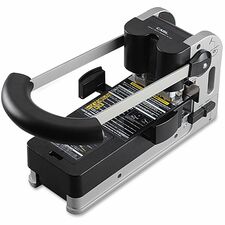 CARL Extra Heavy-duty Two-hole Punch 2 Punch Head(s) - 300 Sheet of 20lb Paper - 1/4" Punch Size - Round Shape - Silver