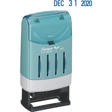 Xstamper VersaDater Large Type Date Stamp Date Stamp - FAXED, PAID, REC'D - Blue - Recycled - 1 Each