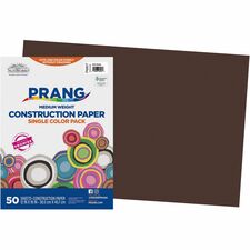 Prang Construction Paper Art Classes - 18" Width x 12" Length - Dark Brown - 50 / Pack