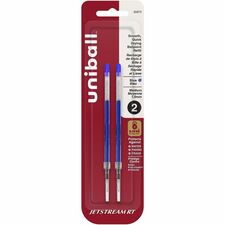 uniball&#8482; Jetstream RT Ballpoint Pen Refills 1 mm , Medium Point - Blue Ink - Super Ink, Water Resistant Ink, Fade Resistant, Fraud Resistant - 2 / Pack