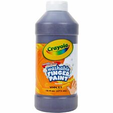 Crayola Washable Finger Paint Violet - 16 oz - Washable - 1 Each