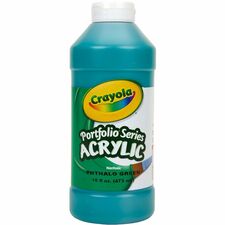 Crayola Portfolio Series Acrylic Paint Phthalo Green - 16 fl oz - 1 Each