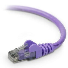Belkin RJ45 Category 6 Snagless Patch Cable 1 ft Category 6 Network Cable - First End: 1 x RJ-45 - Male - Second End: 1 x RJ-45 - Male - Patch Cable - Purple - 1 Each