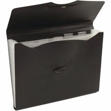 Mead Expanding File 9 1/4" x 13" - 6 Pocket(s) - Poly - Assorted - Moisture Resistant, Elastic Closure - 1 Each