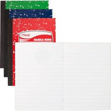 Mead Square Deal Colored Memo Book 80 Sheets - Tape Bound - 3 1/2" x 4 1/2" Sheet Size - Assorted Marble Cover - 1 Each
