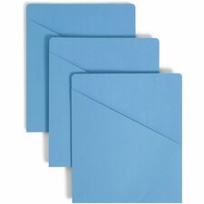 Smead Letter Recycled File Jacket 8 1/2" x 11" - 11 pt. - Manila - Blue - 10% Recycled - 25 / Pack