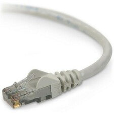 Belkin Cat6 Snagless Patch Cable, 12 Feet Gray 12 ft Category 6 Network Cable for Network Device, VoIP Device - First End: 1 x RJ-45 Network - Male - Second End: 1 x RJ-45 Network - Male - Patch Cable - Gold Plated Connector - 24 AWG - Gray - 1 Each