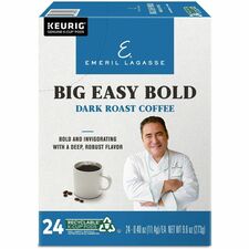 Emeril's K-Cup, Pod Big Easy Bold Coffee Compatible with Keurig Brewer - Regular - Dark - K-Cup, Pod - Roasted - Kosher - 24 / Pack