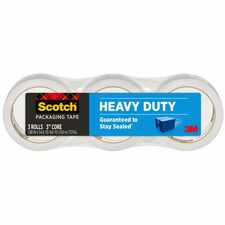 Scotch Heavy-Duty Shipping/Packaging Tape 54.60 yd Length x 1.88" Width x 3.1 mil Thickness - 3" Core - Clear - Synthetic Rubber Resin - Rubber Resin Backing - Split Resistant, Tear Resistant, Breakage Resistance - For Mailing, Moving, Packing, Sealing, P