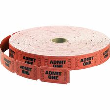 Maco Admit One Single Roll Tickets Red - 2000 / Roll