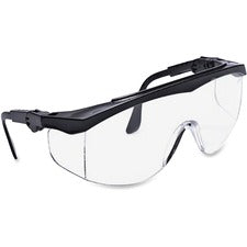 MCR Safety Tomahawk Adjustable Safety Glasses Ultraviolet Protection - Clear - Black Frame - Adjustable - 12 / Box