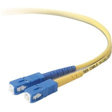 Belkin Fiber Optic Duplex Patch Cable 49.21 ft Fiber Optic Network Cable - First End: 2 x SC Network - Male - Second End: 2 x SC Network - Male - Patch Cable - 9/125 &micro;m - Yellow - 1 Each