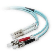 Belkin Fiber Optic Duplex Patch Cable 65.62 ft Fiber Optic Network Cable for Network Device - First End: 2 x LC Network - Male - Second End: 2 x ST Network - Male - Patch Cable - 50/125 &micro;m - Aqua - 1 Each