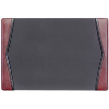 Dacasso Leather Side-Rail Desk Pad Rectangular - 25.5" Width x 17.25000" Depth - Felt Black Backing - Leather - Burgundy