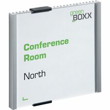 DURABLE Aluminum/Acrylic Information Sign Panel 6.1" Width x 6.1" Height - Wall Mountable - Indoor - Acrylic, Aluminum - 1 Each