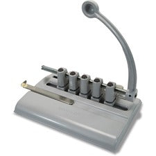 Master Products Adjustable 5-hole Punch 5 Punch Head(s) - 40 Sheet - 11/32" Punch Size - Tan