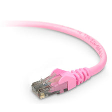 Belkin RJ45 Category 6 Snagless Patch Cable 15 ft Category 6 Network Cable - First End: 1 x RJ-45 - Male - Second End: 1 x RJ-45 - Male - Patch Cable - Pink - 1 Each