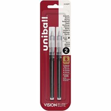 uniball&#8482; Vision Elite Rollerball Pen Refills 0.80 mm , Bold Point - Black Ink - Water Resistant, Fade Resistant, Super Ink - 2 / Pack