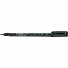 Staedtler Lumocolor Permanent Pens 0.4 mm Fine Marker Point - Refillable - Black Ink - Black Polypropylene Barrel - 1 Each