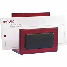 Dacasso Letter Holder Leather - Rosewood - 1 Each