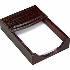 Dacasso Crocodile Embossed Memory Holder Leather - Brown - 1 Each