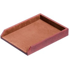Dacasso Front Load Letter/Legal Tray 2" Height x 10.50" Width x 13.75" Length - Mocha - Leather - 1 Each