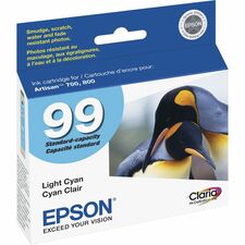 Epson Claria No. 99 Original Inkjet Ink Cartridge - Light Cyan - 1 Each Inkjet - Light Cyan - 1 Each