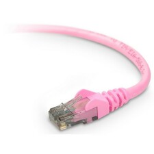 Belkin RJ45 Category 6 Snagless Patch Cable 29.86 ft Category 6 Network Cable - First End: 1 x RJ-45 - Male - Second End: 1 x RJ-45 - Male - Patch Cable - Pink - 1 Each