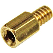 StarTech.com 6-32 Brass Motherboard Standoffs for ATX Computer Case - 15 Pack Standoff Screw - 6 - 0.50" - Hex - Hex - Brass - 15 / Pack - TAA Compliant