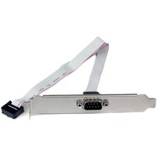 StarTech.com Motherboard Header Slot Plate 1.33 ft Serial Data Transfer Cable for Motherboard, PC - First End: 1 x 9-pin DB-9 Serial - Male - Second End: 1 x 10-pin IDC Serial - Female - Gray - 1 Each