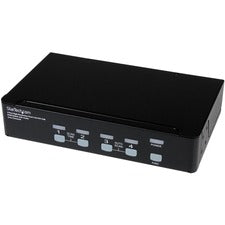 StarTech.com 4 Port USB DVI Dual Link KVM Switch with Audio 4 Computer(s) - 1 Local User(s) - WQXGA - 2560 x 1600 - 8 x USB - 5 x DVI - 1U - Rack-mountable, Desktop - TAA Compliant