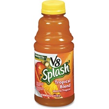 V8 Splash Tropical Blend Antioxidant+ Fruit Juice 16 fl oz (473 mL) - Tropical - 12 / Carton